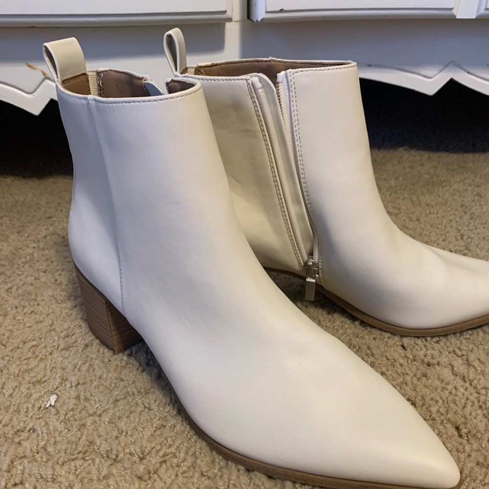 White Pointed Boots